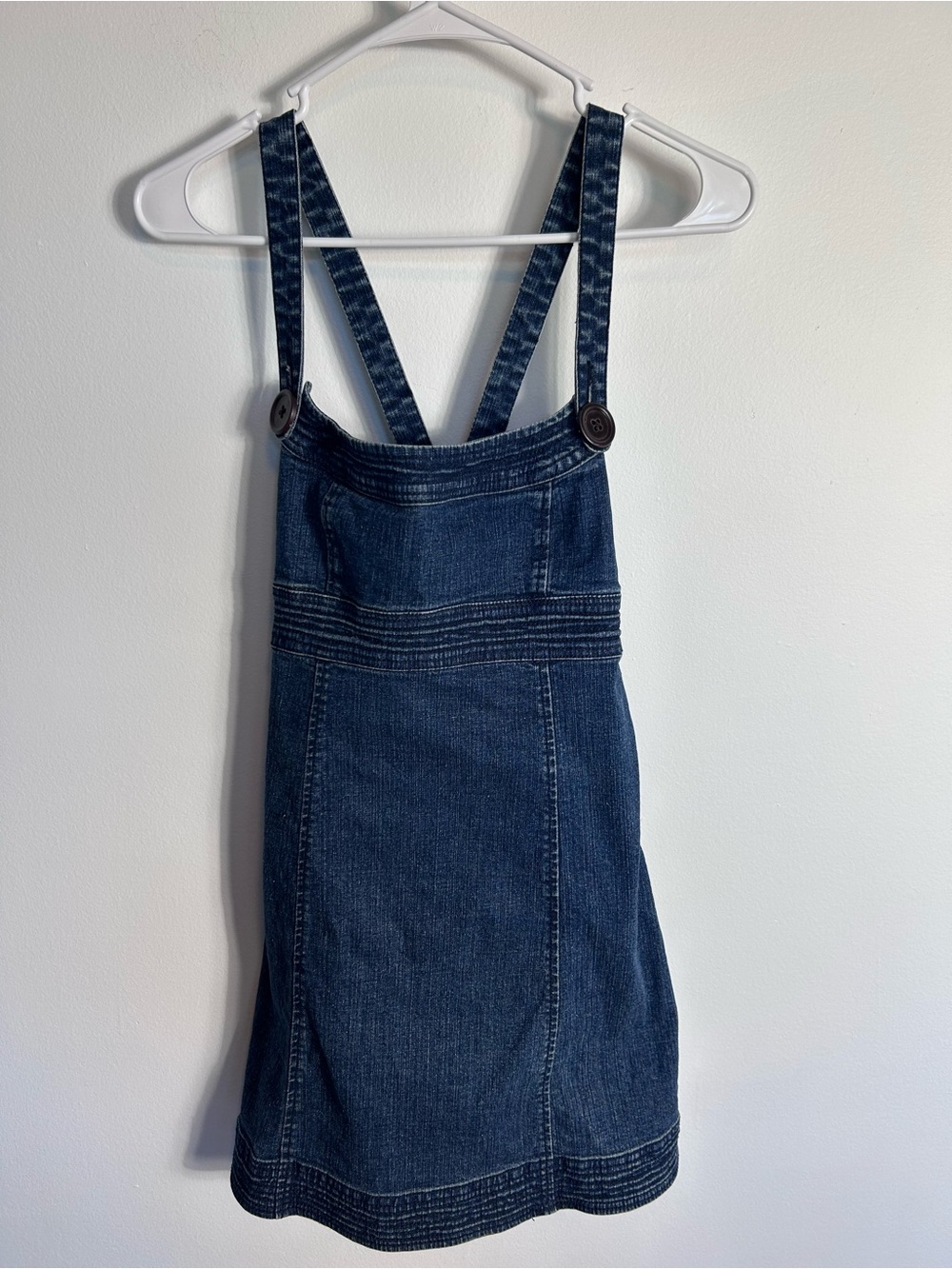 Rewind Women’s Y2K Dark‎ Blue Denim Pinafore Dress - 5